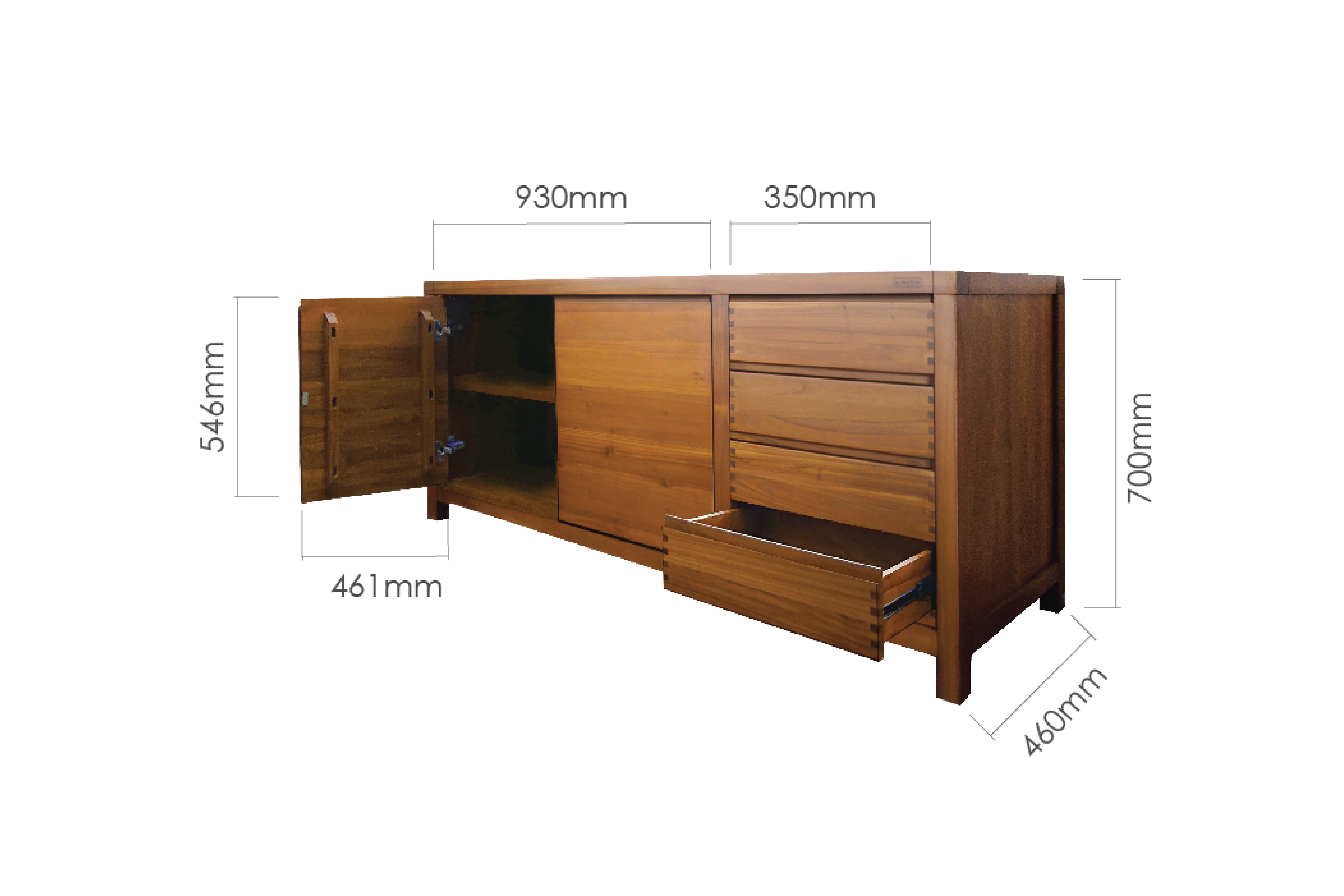 FISKE 140CM SIDEBOARD