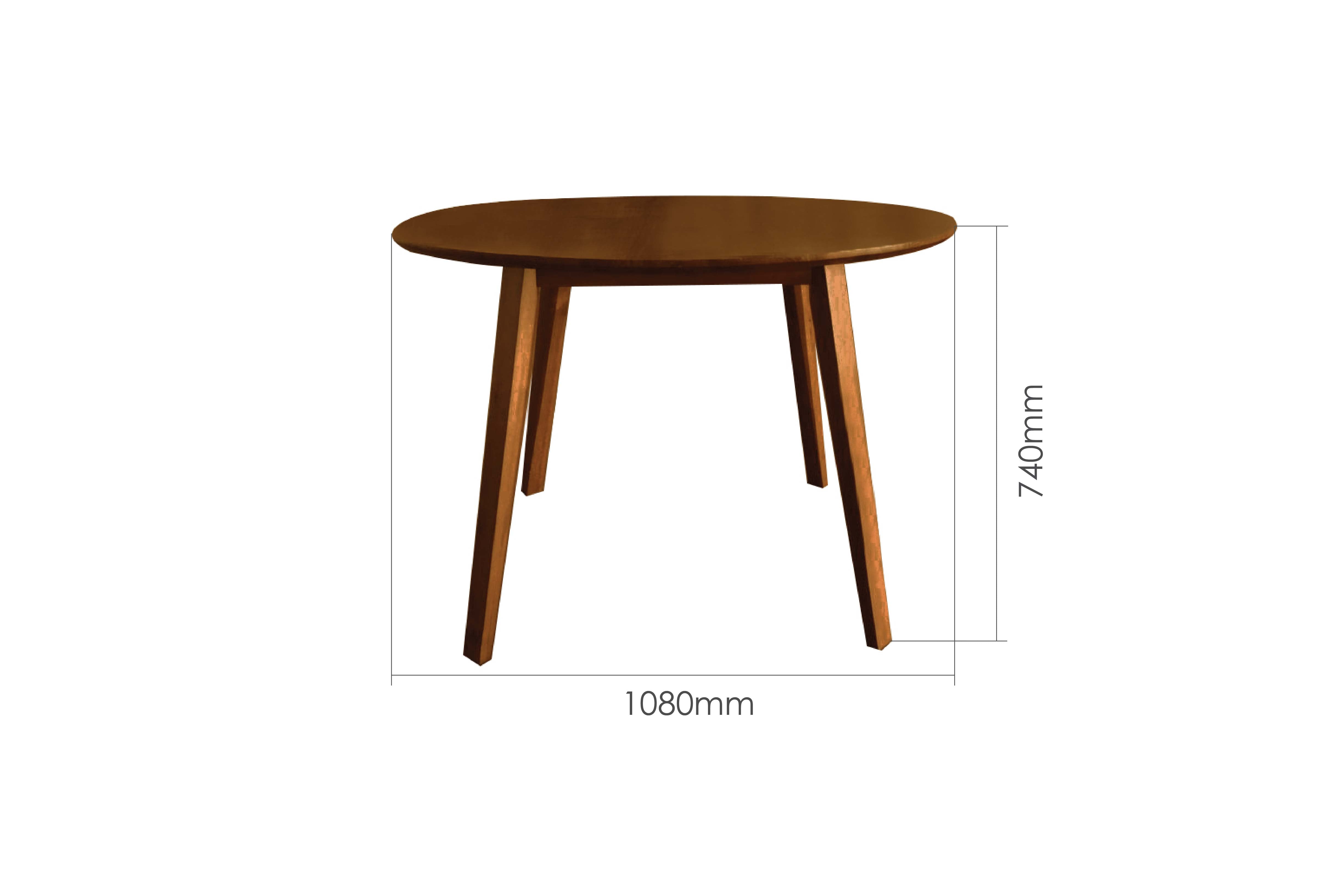 RINKI 108CM ROUND DINING TABLE