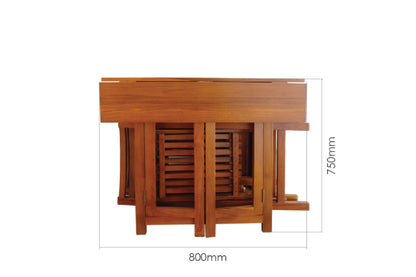 LYFT FOLDABLE DINING SET (1 TABLE + 4 CHAIRS)