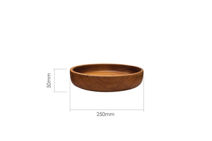 TEAK SERVING BOWL (25CM)