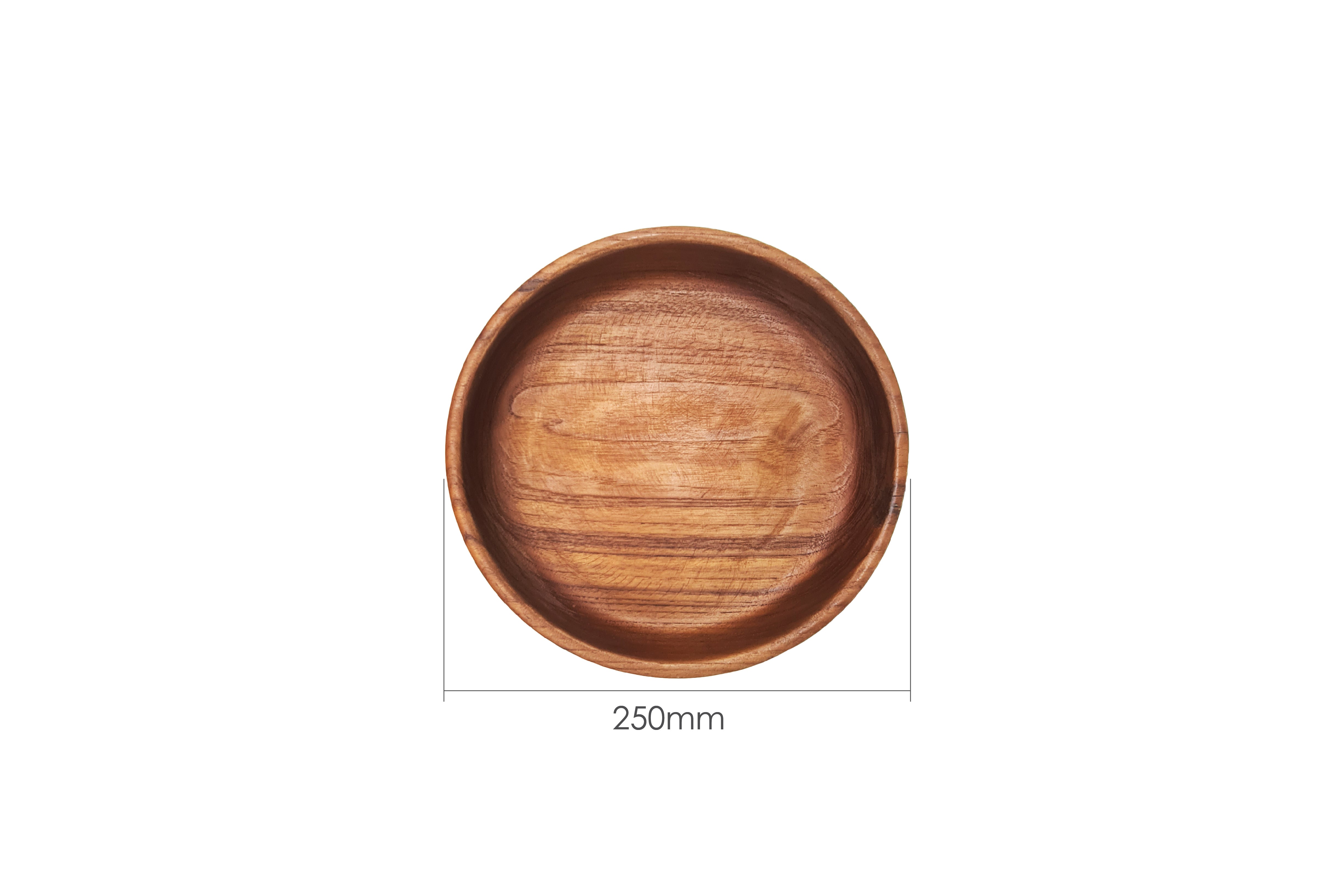 TEAK SERVING BOWL (25CM)