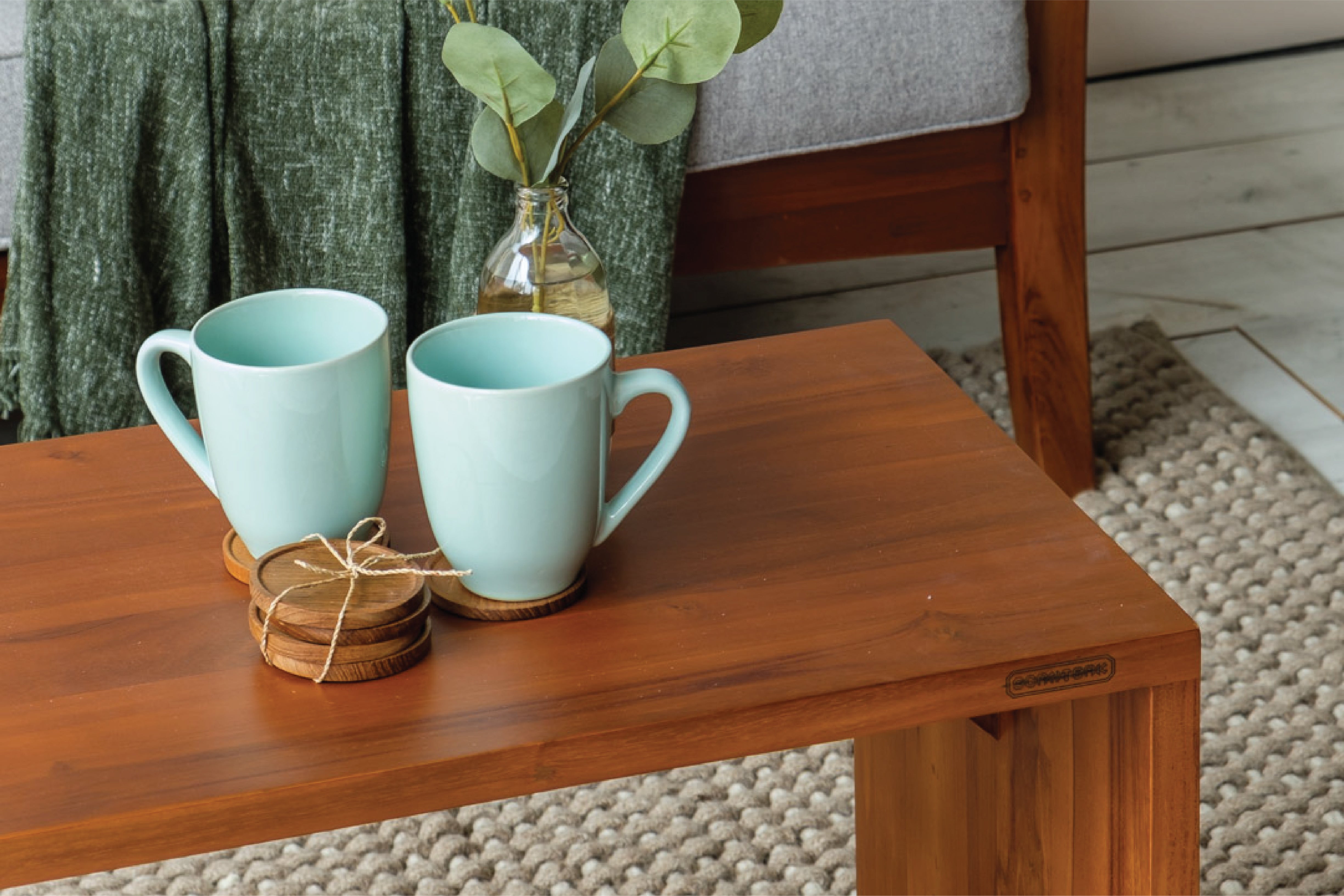 TEAK COASTER 6PCS SET