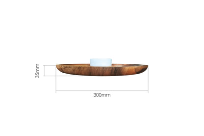 ROUND TRAY WITH SERVING CUP