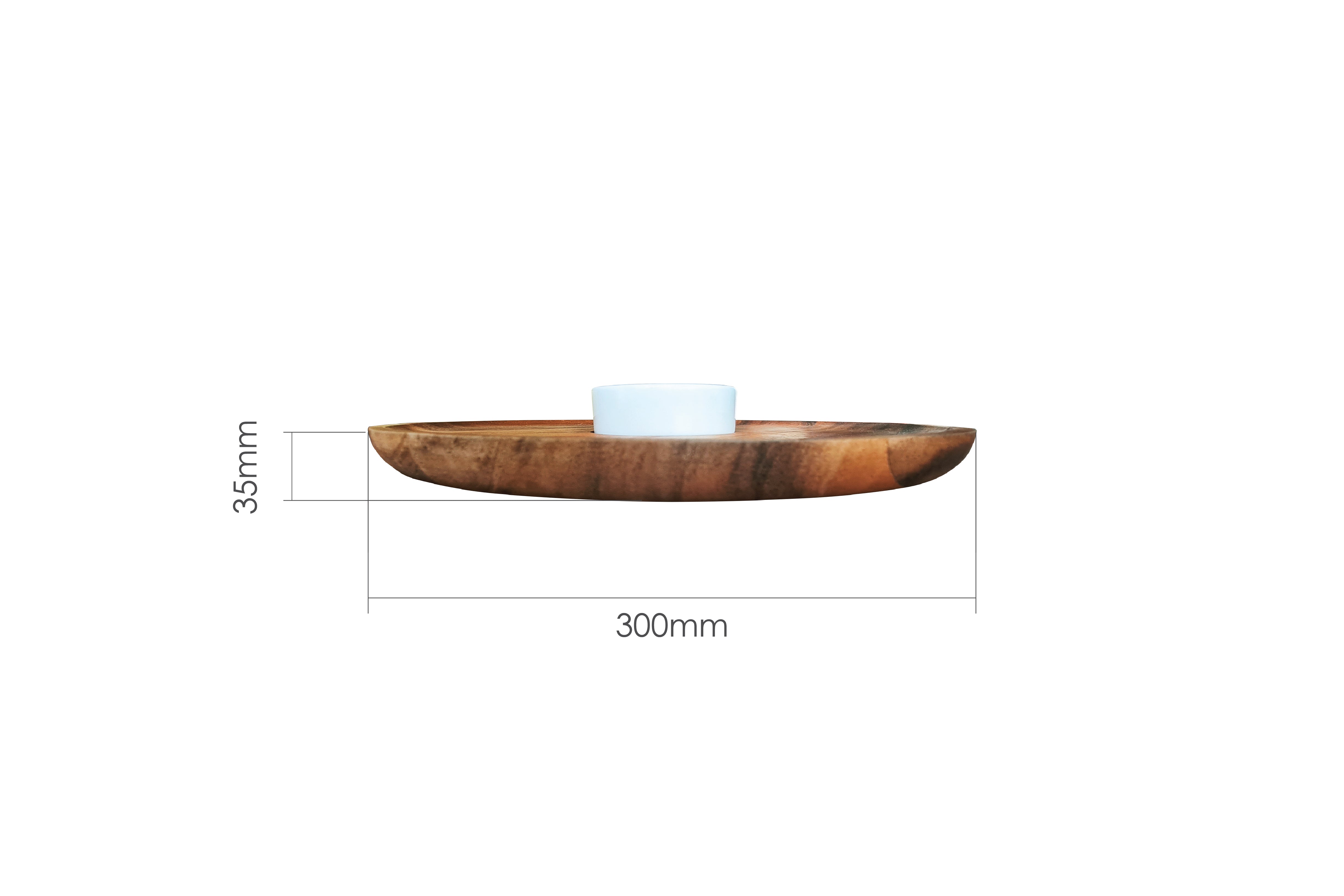 ROUND TRAY WITH SERVING CUP
